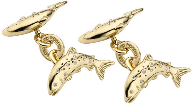 Salmon cufflinks: Links of London was started when they were commissioned to make a pair of salmon cufflinks