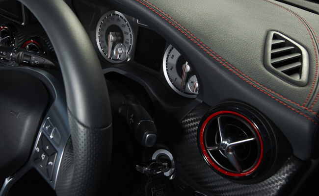 AMG's sport ethics are represented to the smallest of details in the A180 CDI AMG upholstery. 