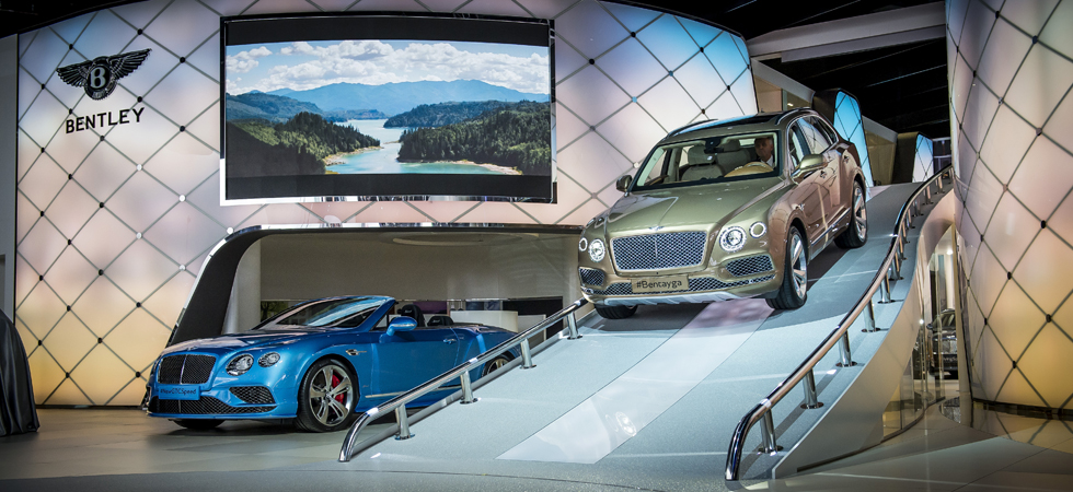 Bentley reveal Bentayga amongst other displays at the Frankfurt Motor Show, IAA.