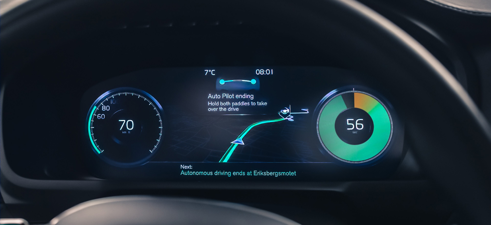Volvo embrace autonomous driving with the IntelliSafe Auto Pilot system.