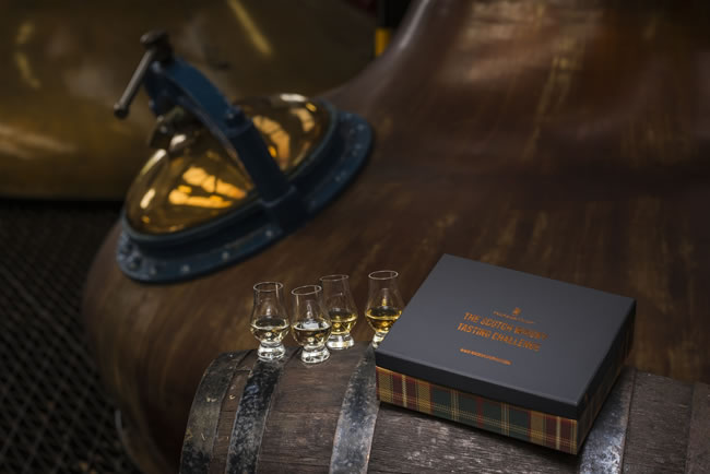 The challenge introduces four distinctive types of whisky