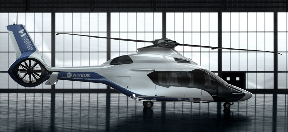 Airbus and Peugeot combine to create the H160 set for display in Dubai.