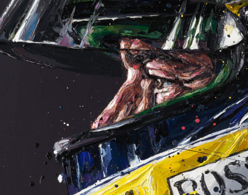 Remember one of the most iconic formula one drivers in a unique artwork from Paul Oz.