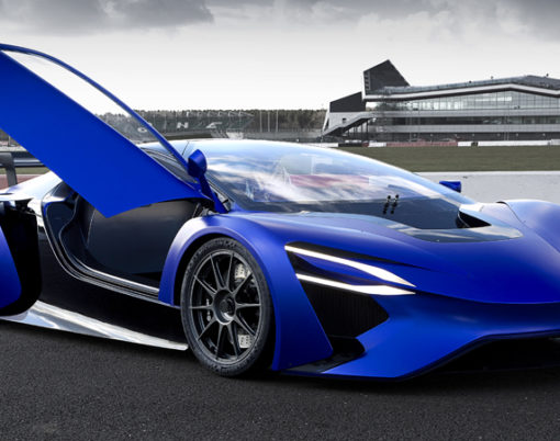 TREV concept car goes through the paces at Silverstone.