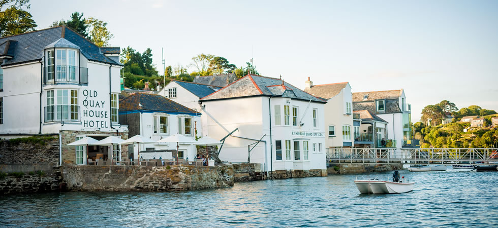 The Old Quay House is a boutique hotel in Fowey, Cornwall