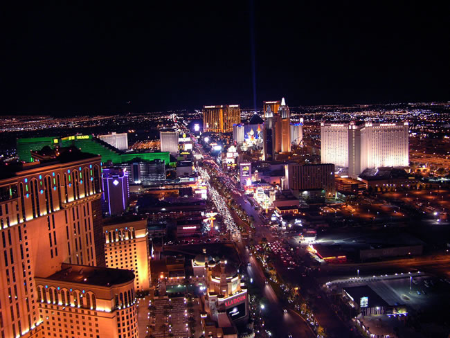 Las Vegas at night. Image credit: FreeImages.com/Thomas Picard