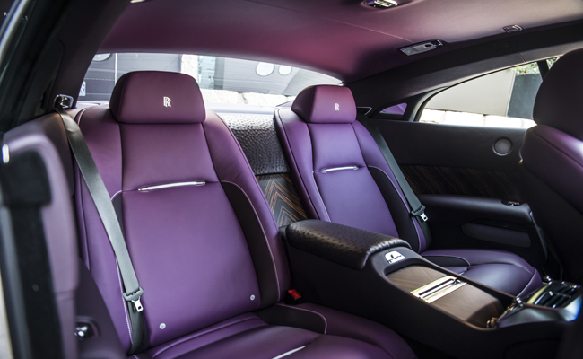 Purple glamour oozes from the Porto Corvo Rolls Royce.