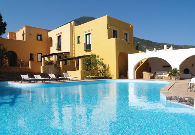 Hotel Signum is found on the isolated island of Salina, located off Sicily in the heart of the Mediterranean Sea