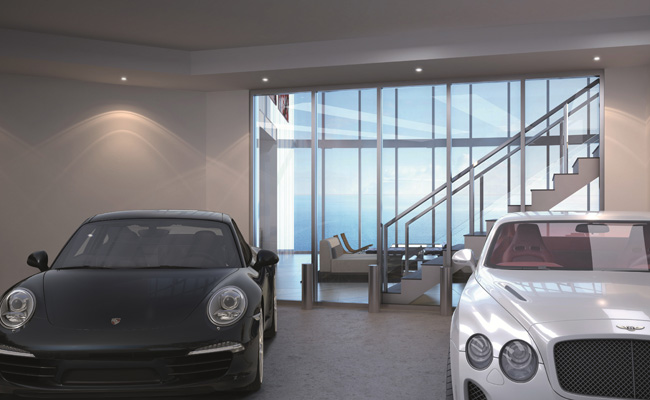Luxurious Penthouse suite available at Porsche Design Tower.