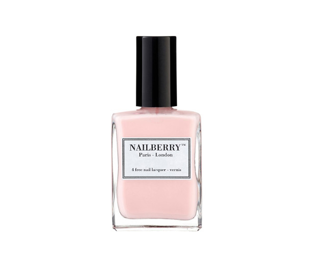 Nailberry's pastel pink lacquer shade. 