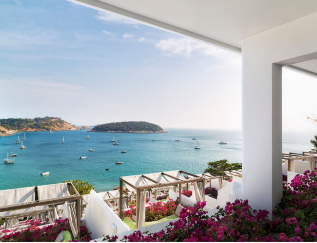 Spectacular views from the Nai Harn hotel. 