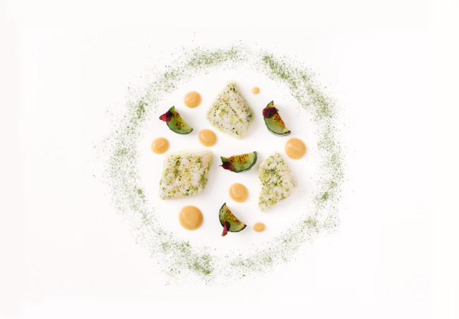 Dishes by Arnaud Bignon for The GreenHouse Restaurant Mayfair