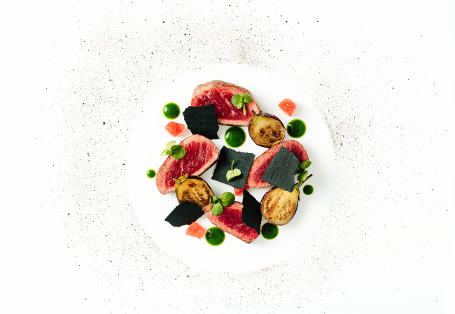 Dishes by Arnaud Bignon for The GreenHouse Restaurant Mayfair