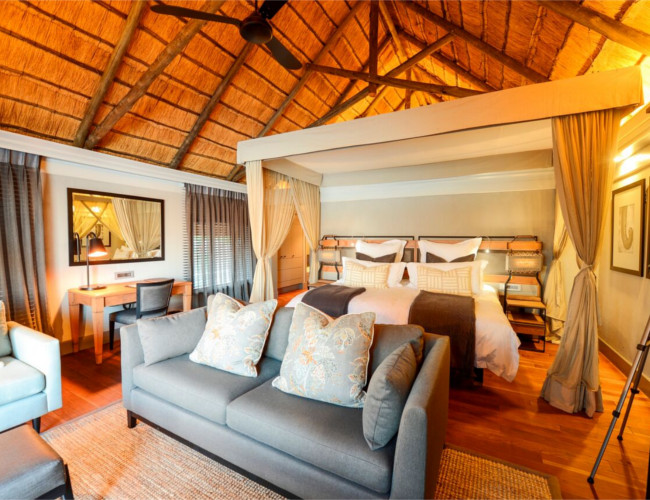 Bed Lounge Desk suite at Safari River Lodge. 