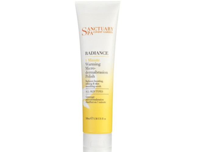 Sanctuary Spa's 1 Minute Microdermabrasion Polish deeply cleanses the skin.