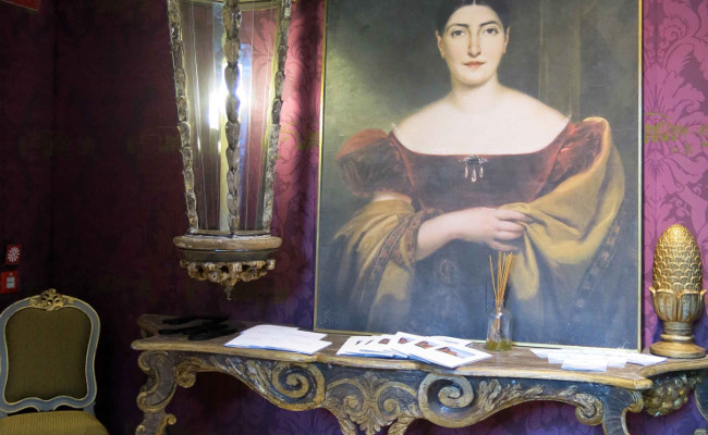  A portrait of Madame Ribier in the entrance lobby 