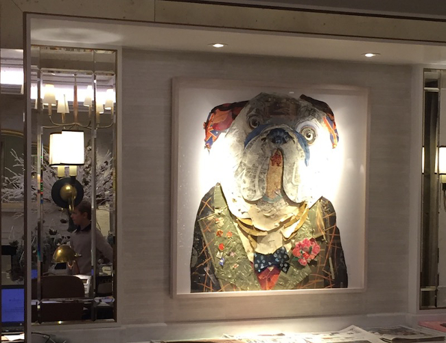 Langham London VIP Check In Pup Painting