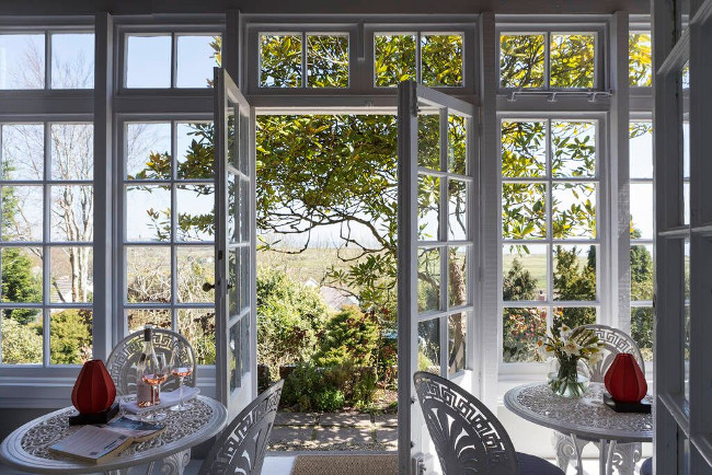 The stunning conservatory where guests can relax