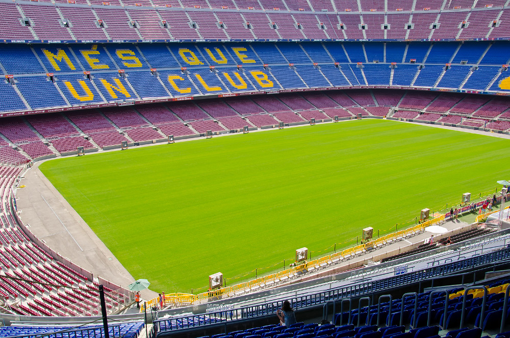 The famous stadium of FC Barcelona Camp Nou. Barcelona