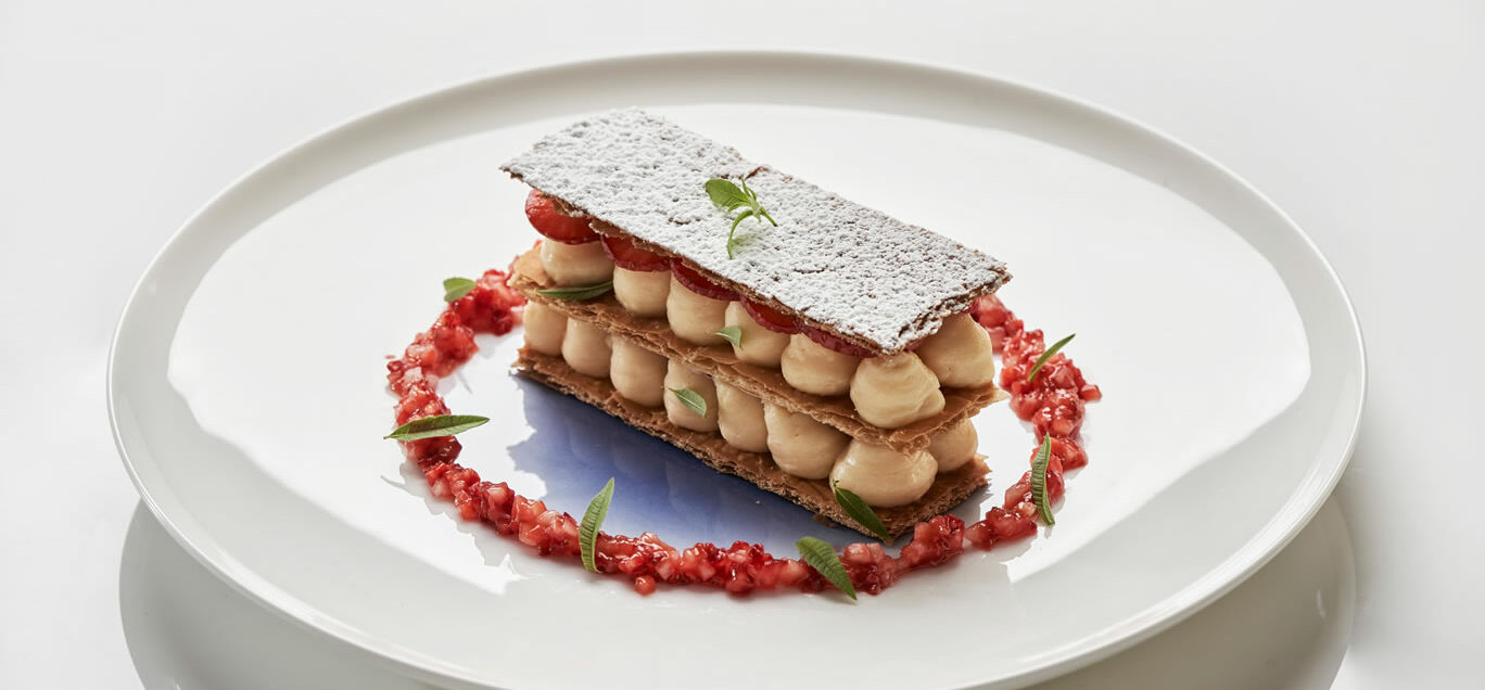 strawberry mille-feuille