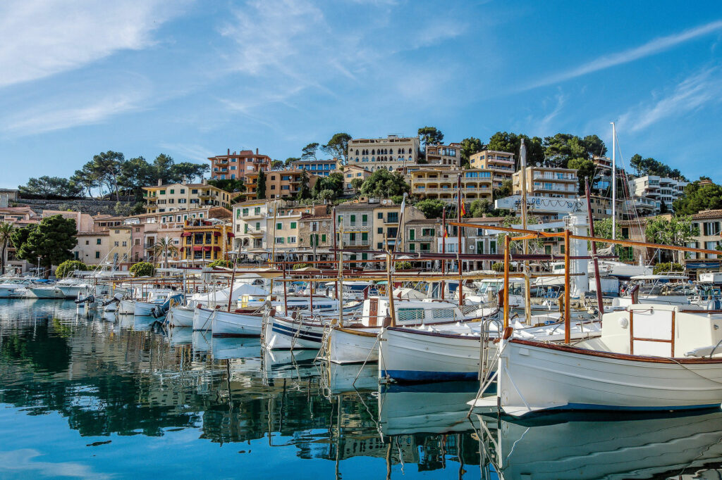 Views of a harbour town in Mallorca