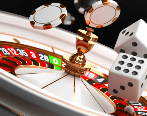 Casino Background. Luxury Casino Roulette Wheel