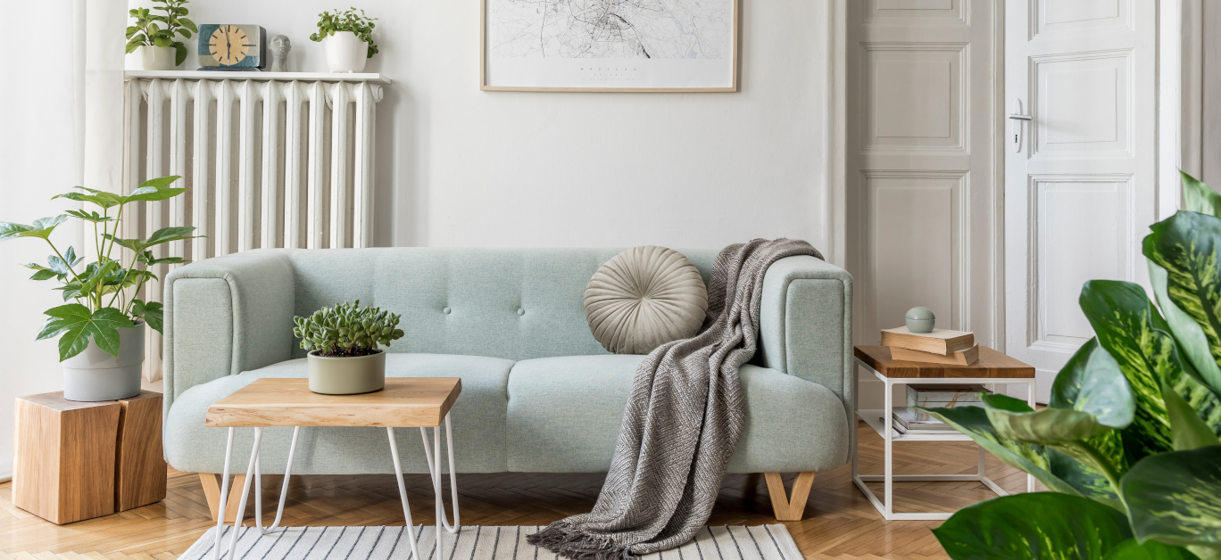 Stylish Scandinavian Living Room Interior Of Modern Apartment Wi