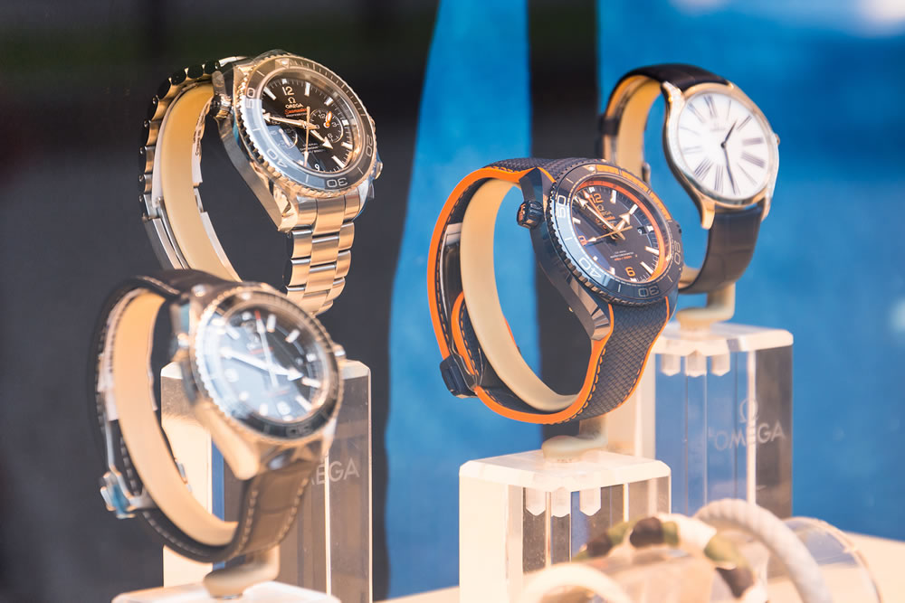 Omega Professional watch in the storefront