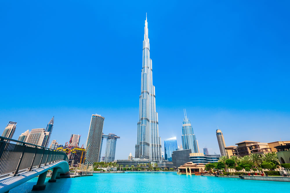 The Burj Khalifa in Dubai, UAE