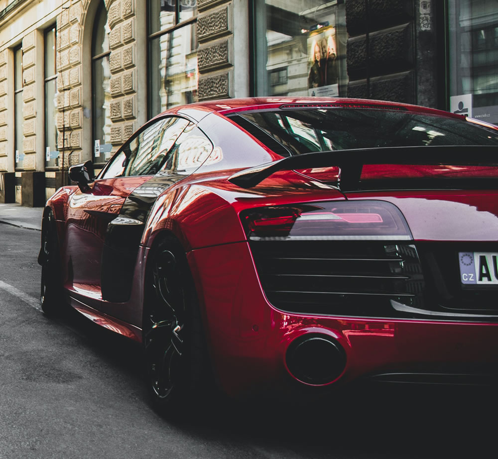 luxury red car