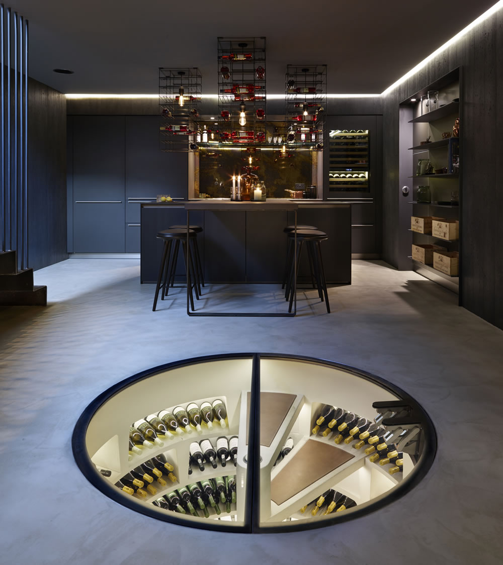 wine cellar in luxury home