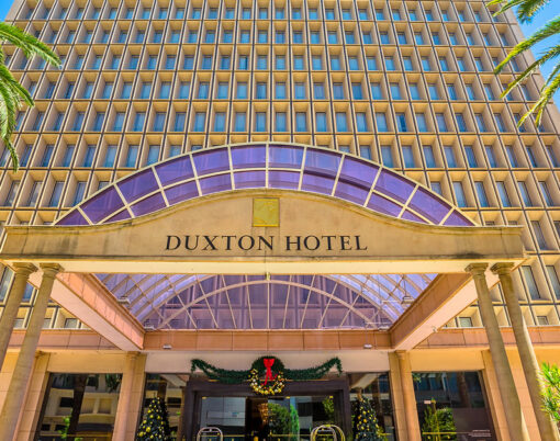 Main facade of Duxton Hotel, a luxury 5-star hotel