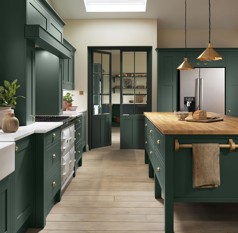 luxury green kitchen