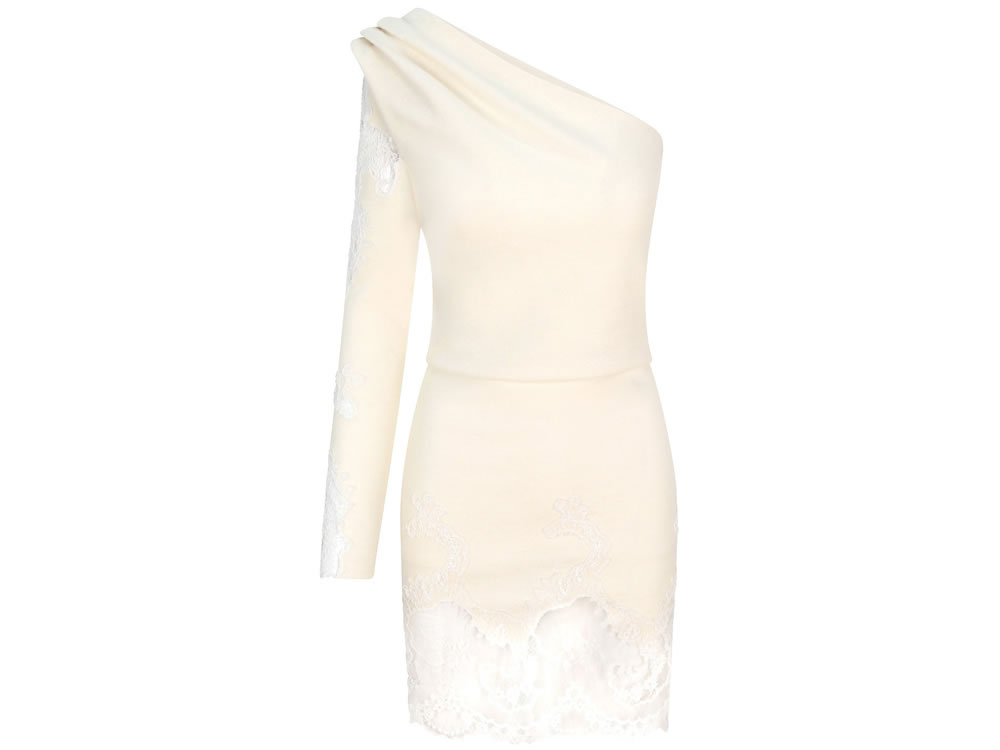 White Coral Lace Dress