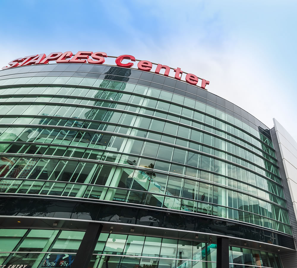 The Staples Center in Los Angeles
