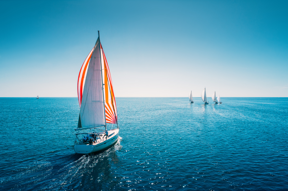 Regatta sailing ship yachts