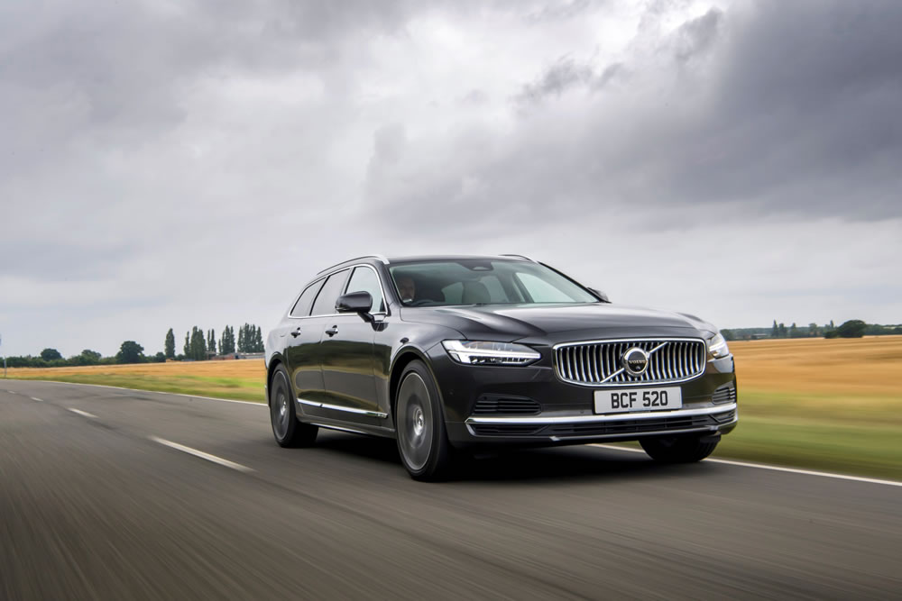Volvo V90 on the road