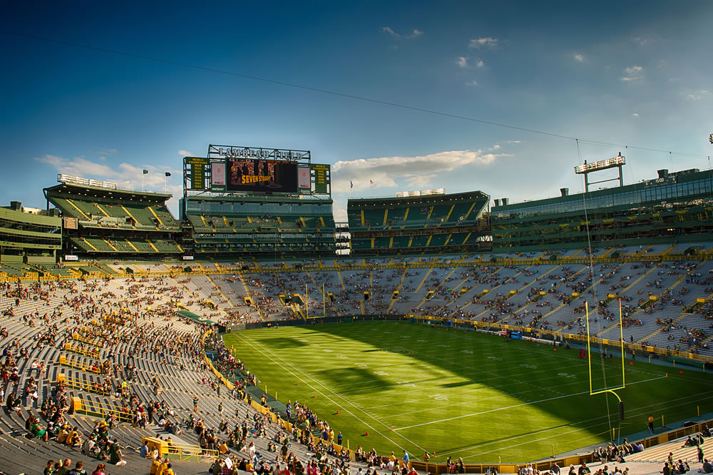 Lambeau Field is home to the Green Bay Packers