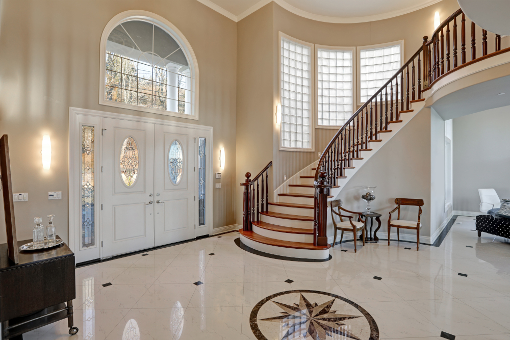 Stunning two story entry foyer
