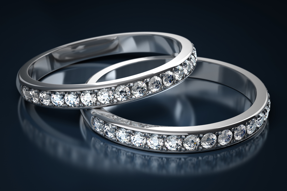 Two diamond wedding ring 