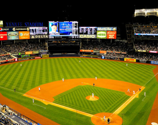 Yankee Stadium at night
