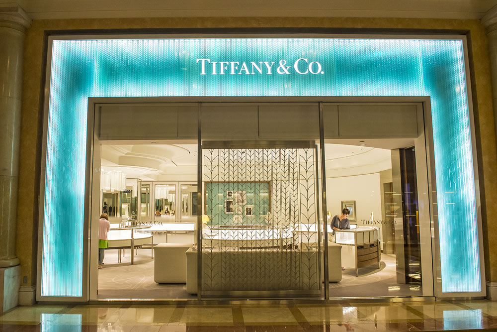 Exterior of an Tiffany's store in Las Vegas on October 05 2016