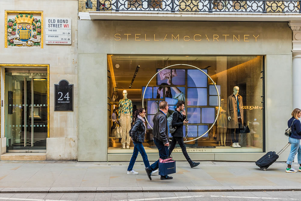 A view of the Stella McCartney store on Bond street in london