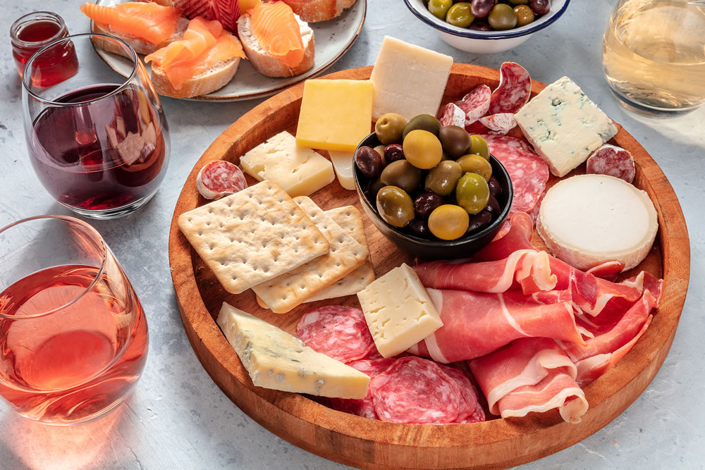 cheese and cold meats board