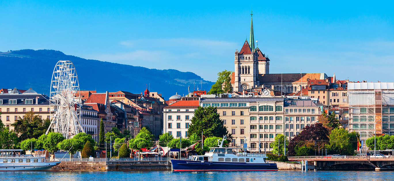 Geneva city panoramic view