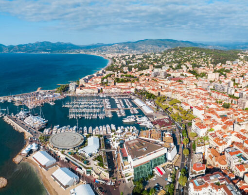 Cannes aerial panoramic view