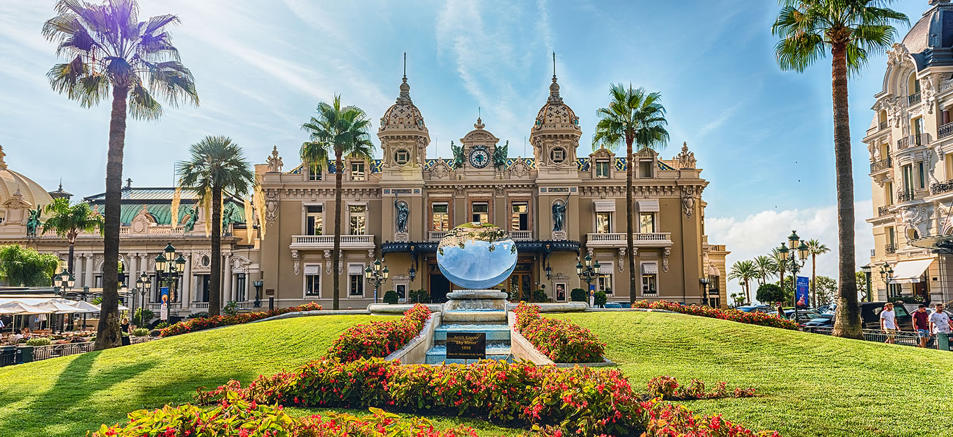 Facade of the Monte Carlo Casino, famous gambling and entertainment complex opened in 1863