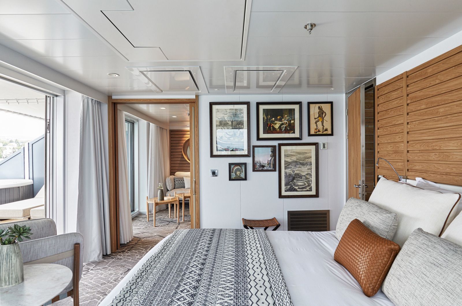 bedroom in PONANT cruiseship