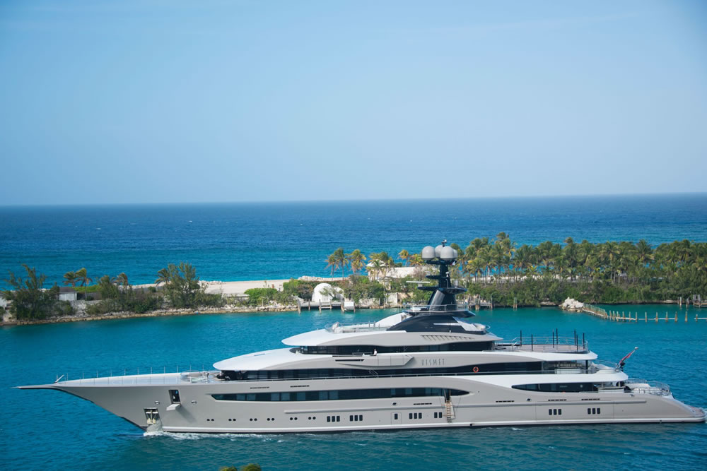 luxury yacht on water