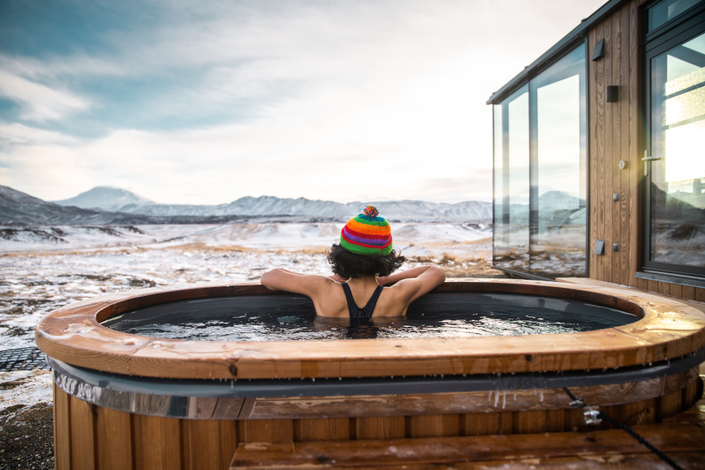 Beautiful views and a hot tub